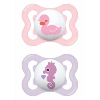 Mam Air Ορθοδοντικές Πιπίλες Σιλικόνης για 2-6 μηνών Μωβ/Πορτοκαλί 2τμχ