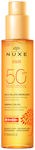 Nuxe Sun Αντηλιακό Λάδι Προσώπου SPF50 σε Spray 150ml– Πολύ Υψηλή Προστασία & Λαμπερή Όψη