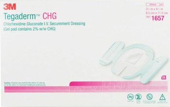 3M Tegaderm 1657R Διάφανη Επίστρωση 8,5x11,5cm – Αποστειρωμένο Επίθεμα με Χλωρεξιδίνη (CHG) για Στερέωση & Προστασία