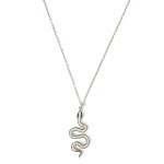 My lovly Classic New Necklace Snake Silver– Κομψό Ασημένιο Κολιέ με Σχέδιο Φιδιού