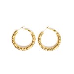 Mylovly LOOP Earrings Twist Circle Gold