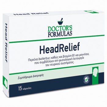 Doctor’s Formulas Head Relief Συμπλήρωμα για Πονοκέφαλο & Ημικρανία 15 Κάψουλες