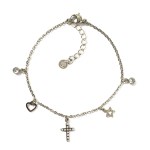 Mylovly Classic New Bracelet Star, Heart, Cross Silver
