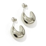 Mylovly Classic New Earrings Drop-Shaped Hoop Silver