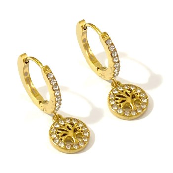 Mylovly Classic New Earrings Tree of Life Gold
