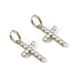 Mylovly Classic New Earrings Zirconia Cross Silver