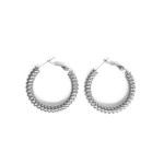 Mylovly LOOP Earrings Twist Circle Silver