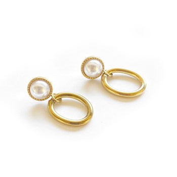 Mylovly LUNA Earrings Gold Perle