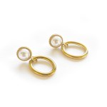 Mylovly LUNA Earrings Gold Perle