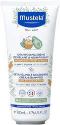 Mustela Detangling & Nourishing Cream Shampoo Παιδικό Κρεμώδες Σαμπουάν για Μακριά, Κυματιστά ή Σγουρά Μαλλιά, 200ml