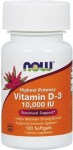 NOW Foods Vitamin D3 10000 IU 120 Softgels – Υψηλής Ισχύος Βιταμίνη D