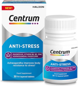 Centrum Anti-Stress 30 Ταμπλέτες | Ashwagandha, Μαγνήσιο & Πασιφλόρα