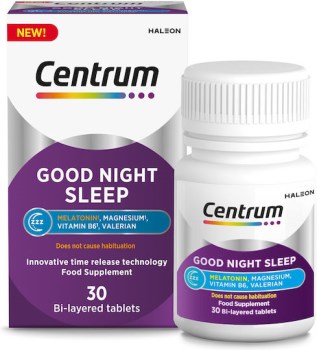 Centrum Good Night Sleep 30 Δισκία | Μελατονίνη, Βαλεριάνα & Μαγνήσιο