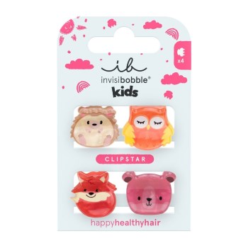Invisibobble Clipstar Kids Clever Classmates 4 Τεμάχια