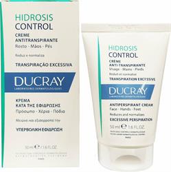 Ducray Hidrosis Control Αποσμητική Αντιιδρωτική Κρέμα για Πρόσωπο, Χέρια & Πόδια, 50ml
