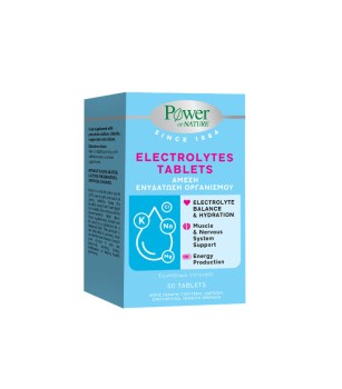 Power of Nature Electrolytes Συμπλήρωμα Διατροφής Ηλεκτρολυτών 60 δισκία