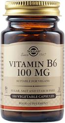 Solgar Vitamin B6 100mg 100 Caps | Β6 για Νευρικό Σύστημα & Ενέργεια