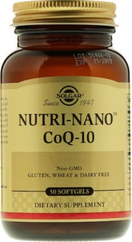 Solgar Nutri-Nano CoQ10 3.1x, 50softgels | Συμπλήρωμα Διατροφής με Συνένζυμο CoQ10