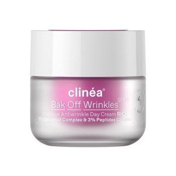 Clinea Bak Off Wrinkles Rich Αντιγηραντική Κρέμα Προσώπου Ημέρας με SPF20 με Υαλουρονικό Οξύ & Bakuchiol 50ml