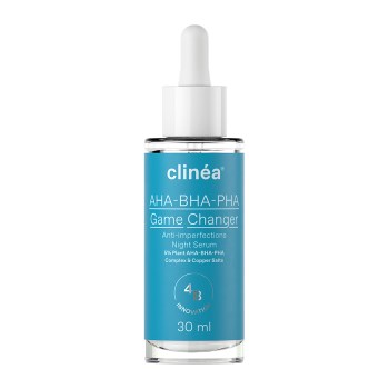 Clinea AHA-BHA-PHA Game Changer Anti-imperfections Αντιγηραντικό Serum Προσώπου με AHA & Κολλαγόνο για Σύσφιξη & Ατέλειες 30ml