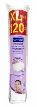 Septona Dermasoft Cotton Pads Δίσκοι Ντεμακιγιάζ Διπλής Όψης, 120τεμ