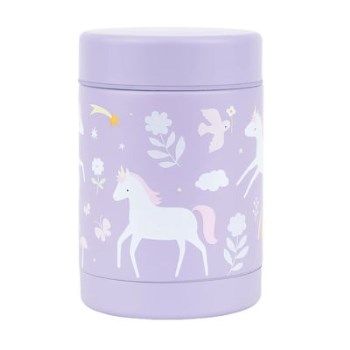 A little lovely company: Θερμός φαγητού από ανοξείδωτο ατσάλι 300ml-Unicorn Dreams