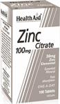 Health Aid Zinc Citrate 100mg, 100veg.tabs