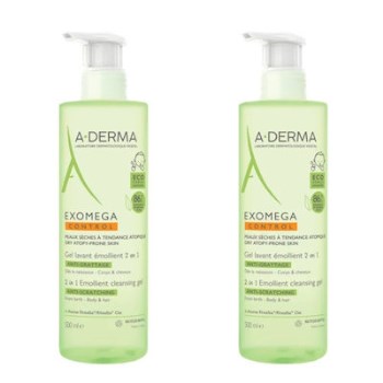 A-Derma Exomega Control Αφρόλουτρο σε Gel 2x500ml