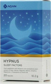 Agan Hypnus Sleep Factors Συμπλήρωμα για τον Ύπνο 20 φυτικές κάψουλες