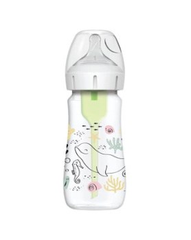 Dr. Brown's Anti-Colic Options+ Πλαστικό Μπιμπερό Βυθός με Φαρδύ Λαιμό 0m+, 270ml