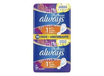 Always Σερβιέτες Platinum Ultra Normal με φτερά No1 16τμχ