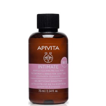 Apivita Intimate Daily Gentle Cleansing Gel Travel Size Gel Καθαρισμού Για Την Ευαίσθητη Περιοχή 75ml