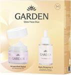 GARDEN Glow Face Duo Set  Αντιρυτιδική Κρέμα με Υαλουρονικό Οξύ 50ml + Ορός Βιταμίνης C 30ml