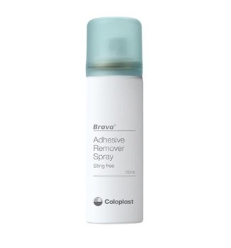 Coloplast Brava Adhesive Remover Spray 50ml - Γρήγορη και εύκολη αφαίρεση της κόλλας από γάζες