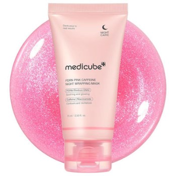 Medicube PDRN Pink Caffeine Night Wrapping Mask 75ml – Μάσκα νύχτας με PDRN με καφεΐνη για θρέψη και λάμψη