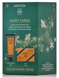 Apivita Promo Honey Caress Hand Care & Protection Set  50ml & ΔΩΡΟ Φυσικό Σαπούνι με Μέλι 125g