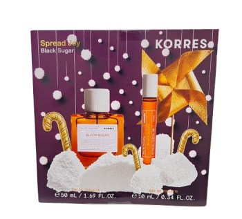 Korres Black Sugar Eau De Toilette Set, Σετ Αρώματος Black Sugar με Eau De Toilette σε Δύο Μεγέθη