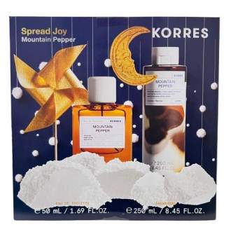 Korres Spread Joy Mountain Pepper Eau de Toilette, Σετ Αρώματος Mountain Pepper με Eau De Toilette και Αφρόλουτρο