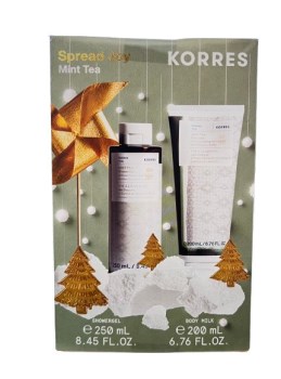 Korres Spread Mint Tea Promo Set, Σετ Περιποίησης Σώματος Πράσινο Τσάι με Αφρόλουτρο 250ml και Γαλάκτωμα Σώματος 200ml