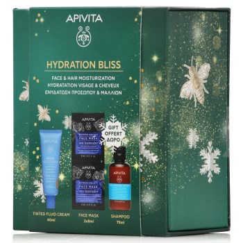 Apivita Promo Aqua Beelicious Tinted Fluid 40ml & Sea Lavender Mask 2x8ml & Hyaluronic Hydra Shampoo 75ml