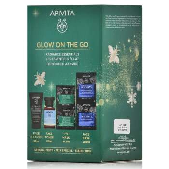 Apivita Promo Glow on the Go Radiance Essentials Set Μαύρο Gel 50ml