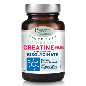 Power Health Power of Nature Platinum Range Creatine & Magnesium Bisglycinate-Κρεατίνη & Δισγλυκινικό Μαγνήσιο, 60 Κάψουλες